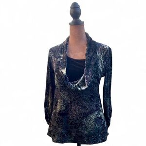 Vintage y2k 2000s velvet burnout whimsygoth witchy artsy dark fairy top small